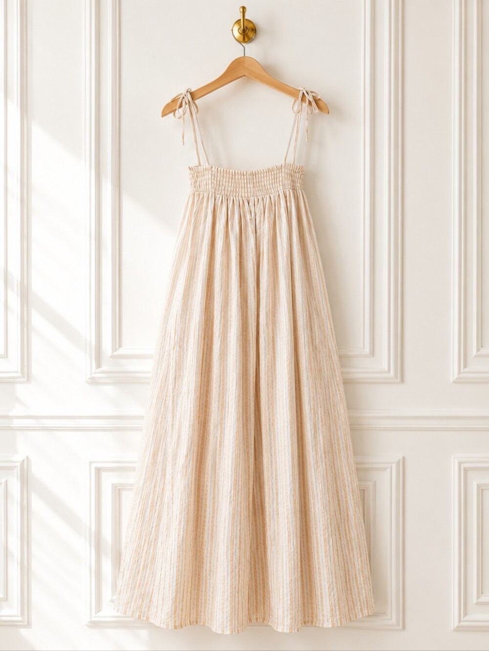 Rylee + Cru | 100% Cotton Tie Strap Maxi |Dress Size M | Boho Cottagecore - Picture 6 of 8